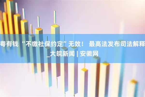 粤有钱 “不缴社保约定”无效！ 最高法发布司法解释_大皖新闻 | 安徽网